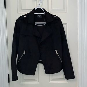 NWOT T‎ Tahari Faux Suede Moto Jacket
